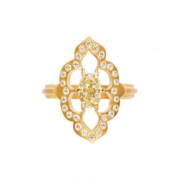 Marrakech Guld Ring med diamant | Louise Grønlykke Smykker
