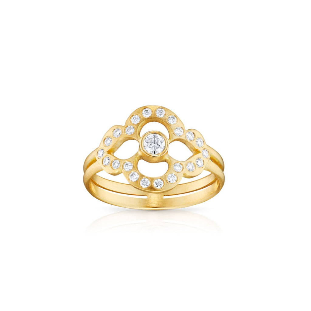 Marrakech Guld Ring med diamant #2 | Louise Grønlykke Smykker